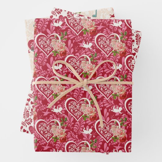 Valentines Wrapping Paper Geschenkpapier Set (Beispiel)