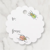 Valentine's XOXO Bugs and Kisses Lovebug Beetles Geschenkanhänger (Rückseite)