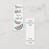 Valentine's You are One in a Melon! Mini-Lesezeich Mini Visitenkarte (Vorne/Hinten)