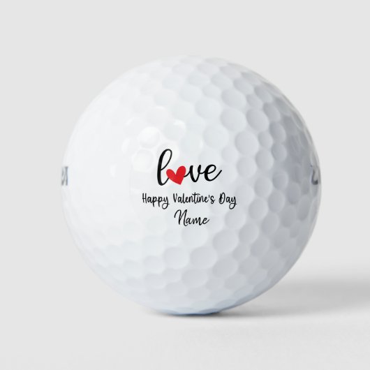 Valentine's zu Golfer mit Liebe Sie Golfbälle (Vorderseite)