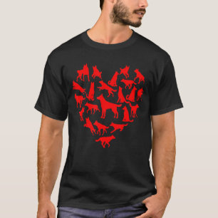 Valentineu2019s Day Hunde Kostüm Funny German Shep T-Shirt
