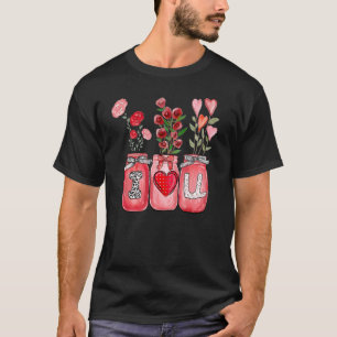 Valentineu2019s Tag I Liebe You Retro Blume Wildfl T-Shirt