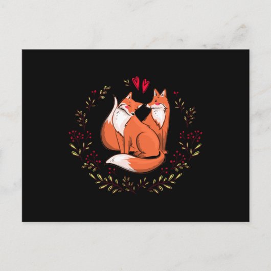 Valentinfüchse Postkarte (Vorderseite)