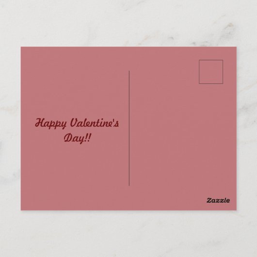 Valentingebärbär Cartoon Postkarte (Rückseite)