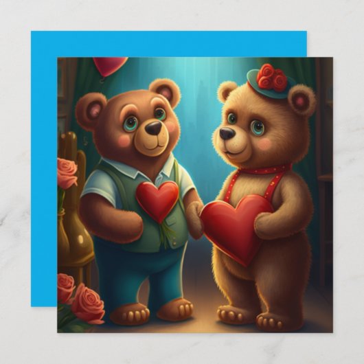 Valentingebärenbär-Cartoon (Vorne/Hinten)