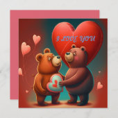 Valentingebärenbär-Cartoon (Vorne/Hinten)