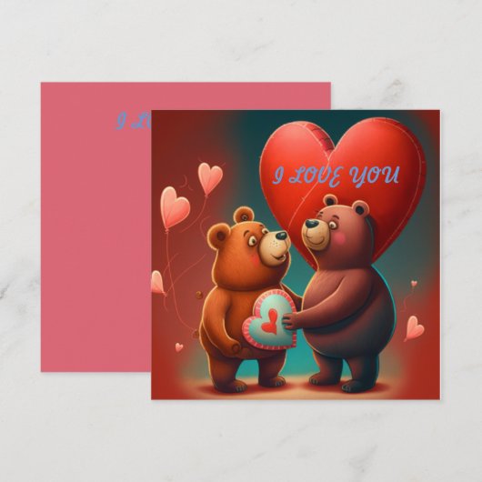 Valentingebärenbär-Cartoon (Vorne/Hinten)