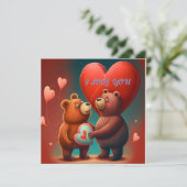 Valentingebärenbär-Cartoon (Stehend Vorderseite)