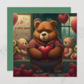 Valentingebärenbär-Cartoon (Vorne/Hinten)