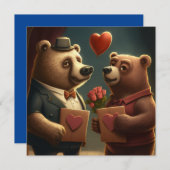 Valentingebärenbär-Cartoon (Vorne/Hinten)