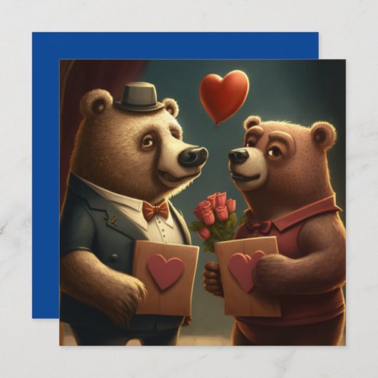 Valentingebärenbär-Cartoon (Vorne/Hinten)