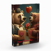 Valentingebärenbär-Cartoon Fotoblock (Links)