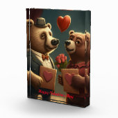 Valentingebärenbär-Cartoon Fotoblock (Rechts)