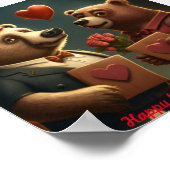 Valentingebärenbär-Cartoon Poster (Ecke)