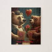 Valentingebärenbär-Cartoon Puzzle (Vertikal)