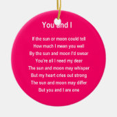 Valentingedicht Keramikornament (Vorne)