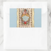 Valentingedicht mit Cupid Rechteckiger Aufkleber (Tasche)