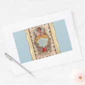 Valentingedicht mit Cupid Rechteckiger Aufkleber (Umschlag)