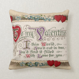 Valentingedicht mit Herz Kissen