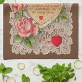 Valentingedicht mit Spitzen Handtuch (Gefaltet)