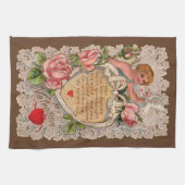 Valentingedicht mit Spitzen Handtuch (Horizontal)