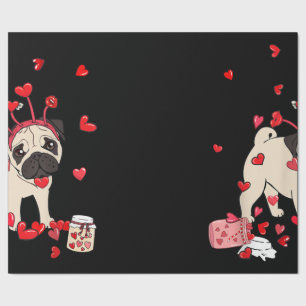 Valentingeschenk für Hunde   Niedlicher Valentinst Geschenkpapier