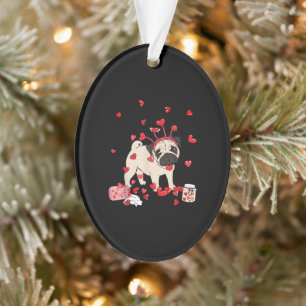 Valentingeschenk für Hunde Niedlicher Valentinst Ornament