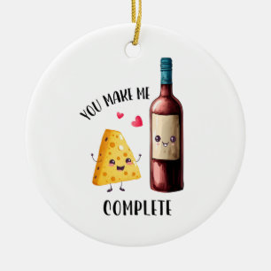 Valentingeschenk macht mich vollständig keramik ornament
