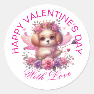 Valentingeschenke - Pawsitiv Adorable Welpe 25 Runder Aufkleber