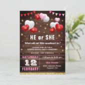 Valentingeschlechtsspezifisches Party Einladung (Stehend Vorderseite)