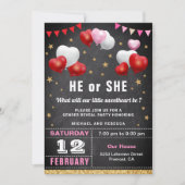 Valentingeschlechtsspezifisches Party Einladung (Vorderseite)