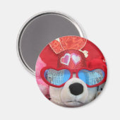 Valentingestopfte Tiere Magnet (Vorderseite/Rückseite)