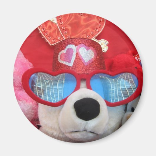 Valentingestopfte Tiere Magnet (Vorne)