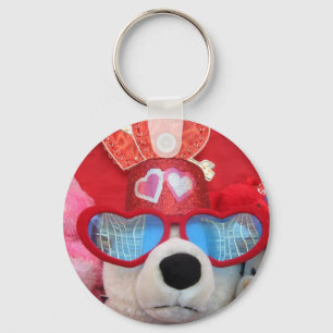 Valentingestopfte Tiere Schlüsselanhänger