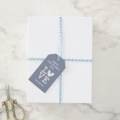 Valentingrau-weiße Liebe Geschenkanhänger (Mit Garn)