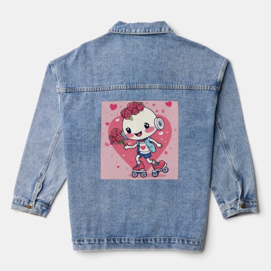 Valentinherz Jeansjacke (Rückseite)