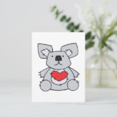 Valentinherz Koala Feiertagspostkarte (Stehend Vorderseite)