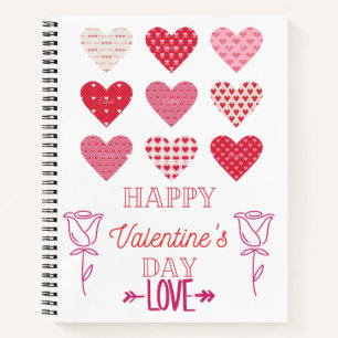 Valentinherz mit Liebe Notizblock