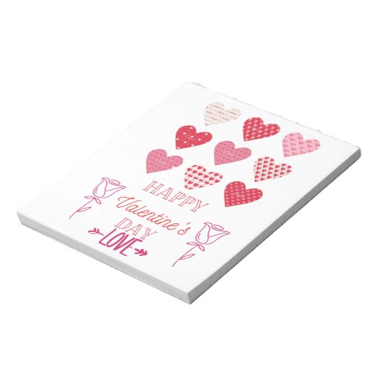 Valentinherz mit Liebe Notizblock (Rotiert)
