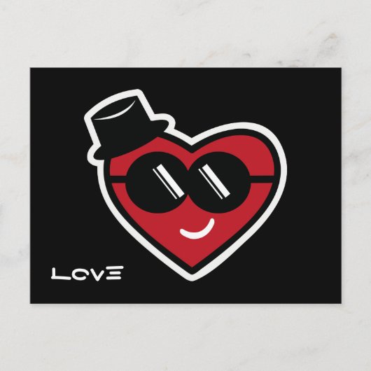 Valentinherz Postkarte (Vorderseite)