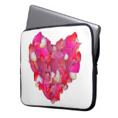 Valentinherz von Rose Laptopschutzhülle (Vorderseite Links)