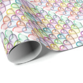 Valentinherzen 3d valentiner Tag Geschenkpapier (Rolleneckpunkt)