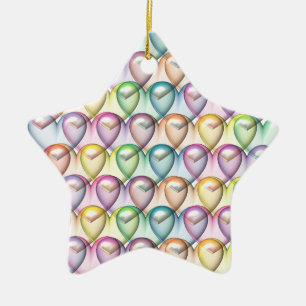 Valentinherzen 3d valentiner Tag Keramikornament