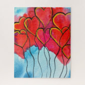 Valentinherzen Ballons Puzzle (Vertikal)