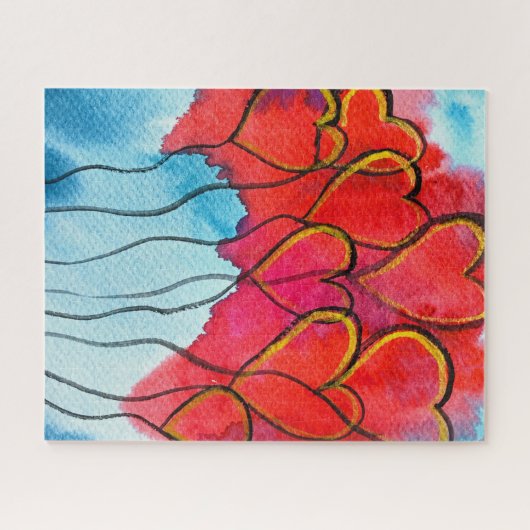 Valentinherzen Ballons Puzzle (Horizontal)