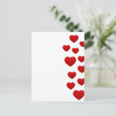 Valentinherzen Feiertagspostkarte (Stehend Vorderseite)