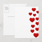 Valentinherzen Feiertagspostkarte (Vorne/Hinten)