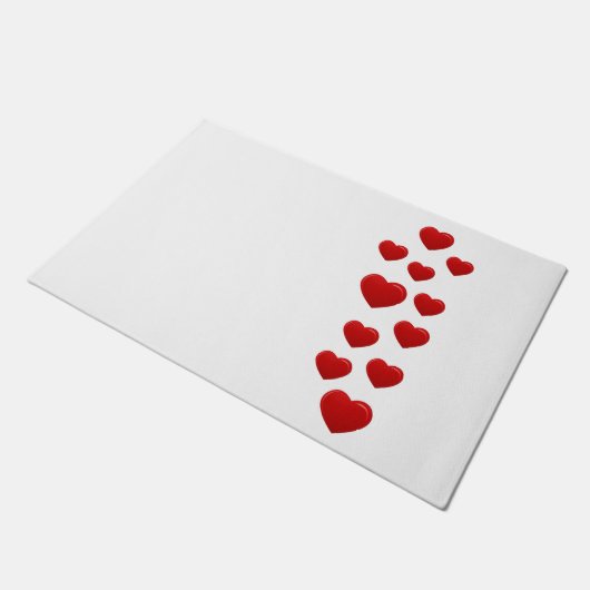 Valentinherzen Fußmatte (Schrägansicht)