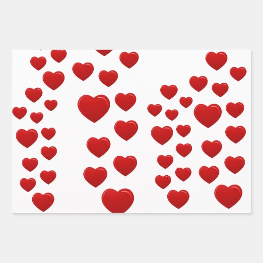 Valentinherzen Geschenkpapier Set (Vorderseite 3)