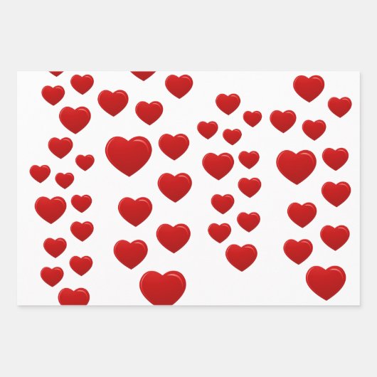 Valentinherzen Geschenkpapier Set (Vorderseite 2)